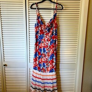 NWOT floral pleated midi